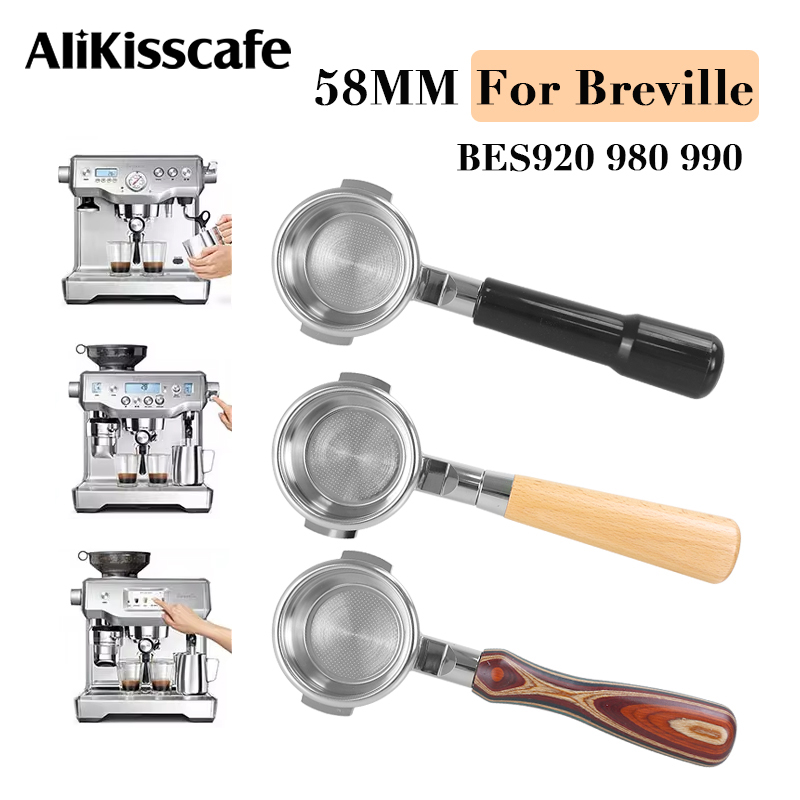Coffee Equipment Wholesale - เครื่องชงกาแฟขนาด58มม. สำหรับ Breville BES920 990 980พร้อมอุปกรณ์เสริมสำหรับชงกาแฟ