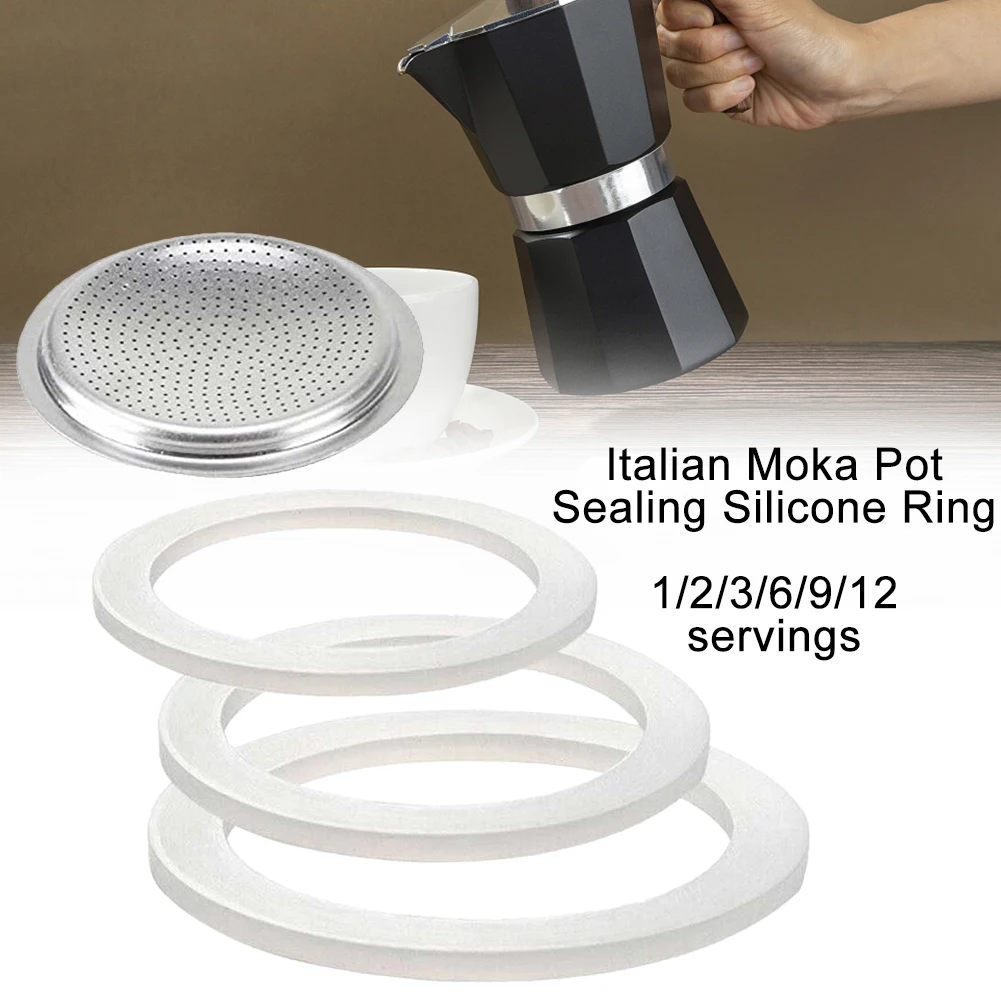 Coffee Equipment Wholesale - 1 ชุดยางซิลิโคนทนอุณหภูมิสูงซีลปะเก็นสําหรับ Moka Pot Espresso Maker