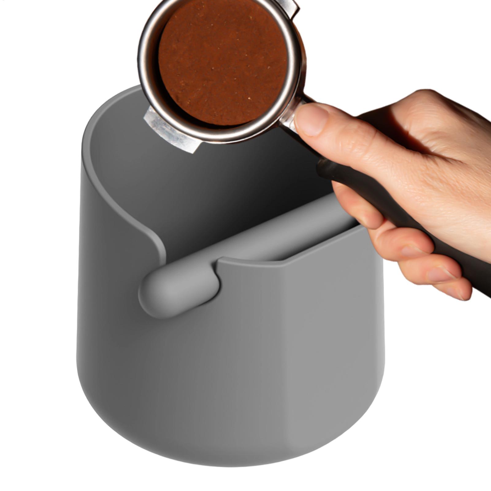 Coffee Knock Box - กล่องเคาะกากกาแฟแบบถอดได้ พร้อมแท่งเคาะกากกาแฟกันลื่น กล่องเคาะกาแฟซิลิโคนแบบเงียบ สำหรับใช้ในครัว