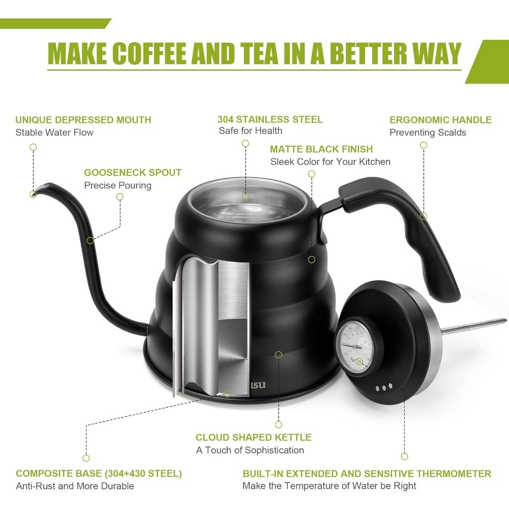 หม้อกาแฟสเตนเลสแบบเท ควบคุมอุณ - Coffee Quality Control บทวิจารณ์และราคา